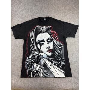 Og Abel Heartless King 011 Graphic T Shirt Mens Large Black Grunge Goth Punk